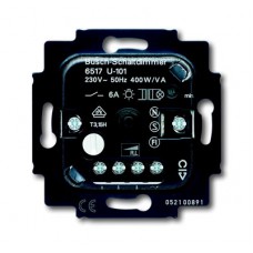 Механизм светорегулятора ABB для ламп накаливания и НВ галогенных ламп с индуктивным трансформатором с отдельным выходом выключателя 60-400 Вт + 6А 2CKA006517A0018 6517 U-101-500